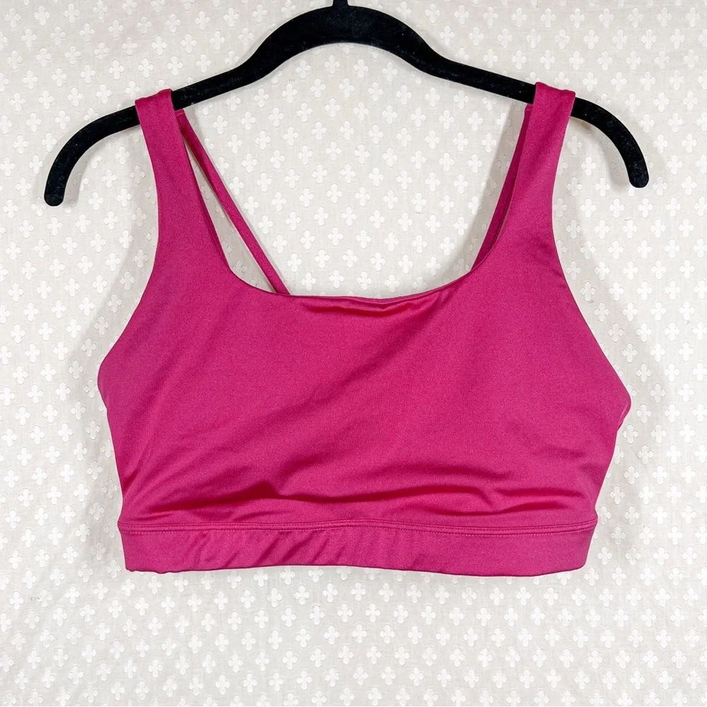 Athleta Fuchsia Pink Strappy‎ Sports Bra